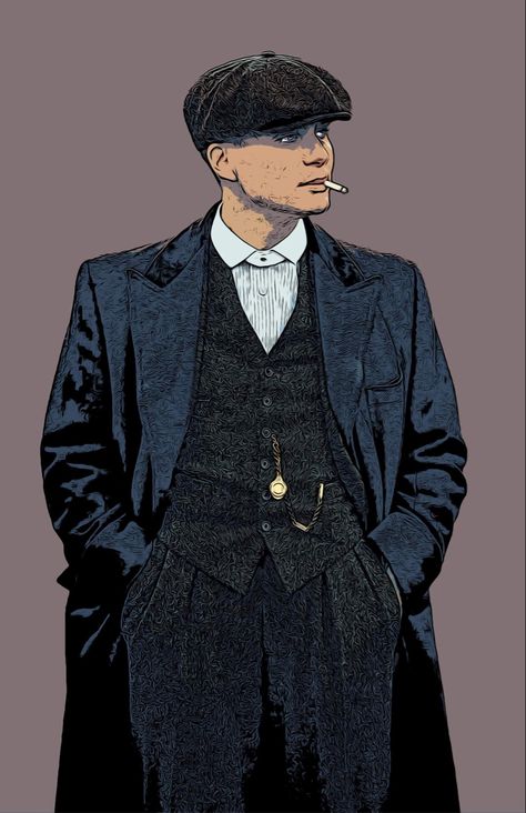 Peaky Blinders Artwork, Peaky Blinders Anime, Thomas Shelby Fanart, Peaky Blinders Cartoon, Peaky Blinders Portrait, Peaky Blinders Drawing, Peaky Blinders Fan Art, Peaky Blinders Art, Thomas Shelby Peaky Blinders