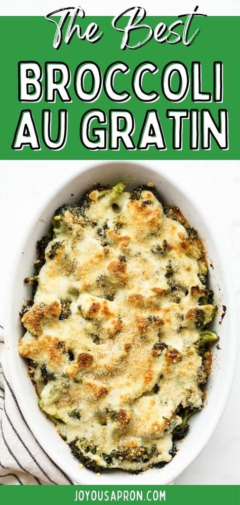 Creamy Broccoli Casserole, Broccoli Au Gratin, Broccoli Gratin, Seasoned Broccoli, Cheesy Broccoli Casserole, Au Gratin Recipes, Broccoli Cheese Casserole, Thanksgiving Food Sides, Vegetable Side Dish