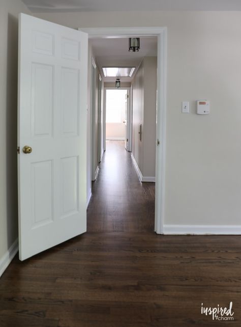 Refinished Hardwood Floors with Dark Walnut Stain and Satin Poly Finish Dark Hardwood Floors Living Room, Hardwood Floor Ideas, Dark Walnut Floors, Dark Laminate, Dark Stained Wood Floors, Dark Wood Floors Living Room, Hardwood Floor Stain Colors, Oak Floor Stains, Dark Hardwood Floors