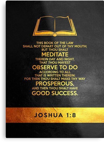 Joshua 1 8, Joshua Bible, Bible Verse Art Print, Bible Verse Background, Don't Look Back, Bible Doodling, Powerful Bible Verses, Joshua 1, Bible Study Verses