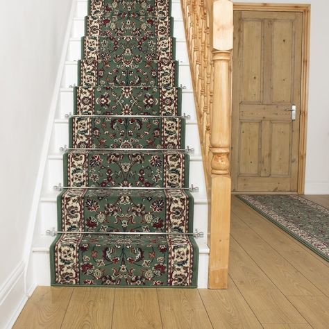 Persian Green Stair Runner Green Stair Runner, Stair Carpet Runner, Carpet Diy, Persian Green, Indoor Outdoor Carpet, Carpet Cleaning Company, Carpet Size, Blue Carpet, Beige Carpet