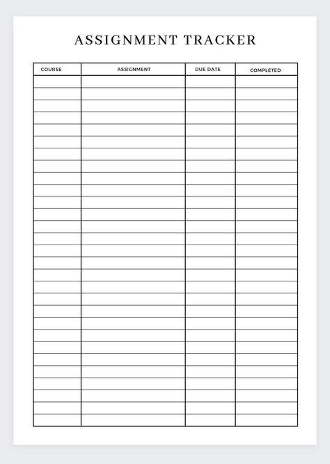 Grade Tracker, Assignment Planner, Assignment Tracker, Student Planner, College Planner,Homework Tracker,Printable,Happy planner,Digital PDF plannerminimalista #socialmediaplanner #freeprintableplanner #digitaplannerandroid🍹 Do To List Printable, Assignment Tracker Aesthetic, Grade Tracker Sheet, Best Study Plan, University To Do List, College Planner Aesthetic, Student Assignment Tracker, Homework Schedule College, Student List Template