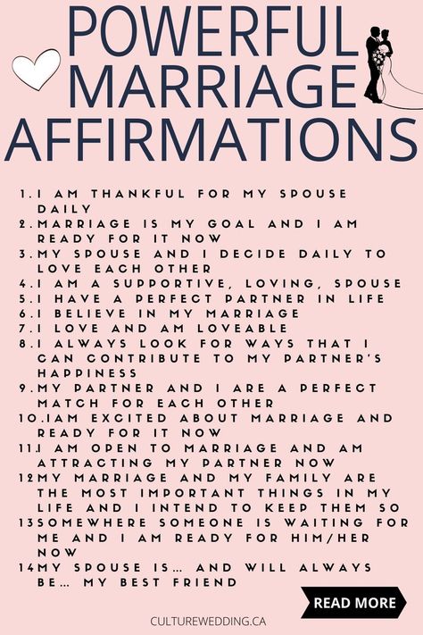 Marriage Affirmations, Marriage Vision Board, Affirmations For Love, I Attract, Positive Mantras, Marriage Help, Powerful Affirmations, Happy Thanksgiving Quotes, Help Yourself