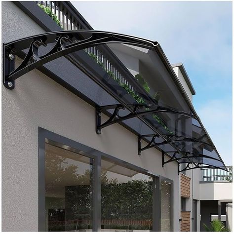 Amazon.com : Front Door Canopy Outdoor Awning,Aluminium Front Door Canopy Window Awning，Rain Shelter,Door Canopy Awning,Rain Awning Suitable for Door Porch, Outdoor, Roof, Patio (Size : 60x400cm/24x158in) : Patio, Lawn & Garden Outdoor Awning Ideas, Front Door Canopy Ideas, Awning Over Door, Outdoor Roof, Awning Ideas, Front Door Awning, Roof Patio, Aluminium Front Door, Front Door Canopy