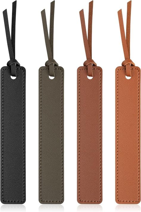 Amazon.com: Leezmark 4 Pcs Leather Bookmark, Classic Stitched Bookmark, Bookmarks with Leather Rope, Page Markers Reading Gifts for Book Lovers, Readers, Leather Book Marks for Men Women : Office Products Practical Gifts For Men, Page Markers, Gifts For Book Lovers, Amazon Purchases, Leather Book, Classroom Gifts, Leather Bookmark, Reading Gifts, Book Marks