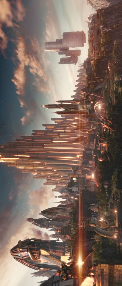 Asgard Background, Asgard Wallpaper, Thor Lockscreen, Marvel Landscape, Asgard Marvel, Marvel Hd, Avengers Movie Posters, Wallpaper Marvel, Aesthetic Marvel