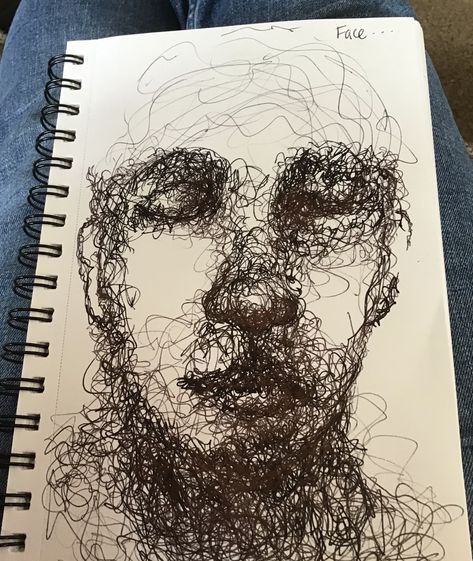 Fine Liner Pen Art, Fine Liner Sketch, Fine Liner Drawings, Scribble Portrait, Fine Liner Pen, The Letter F, Sketchbook Challenge, 6th Form, Paint Inspo