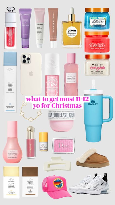 what to get most 11-12 year olds for Christmas #christmasinspo #christmas2023 #preppy #sephora Christmas Present Ideas For 11-12, Christmas List For 11-12, Preppy Christmas Gifts For Teens, Preppy Gifts For Teens, What To Get At Sephora, Xmas List Ideas Teens, Preppy Christmas Wishlist, Things To Get For Christmas, What To Ask For Christmas