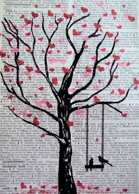 At any given moment , you have the power to say: This  is NOT how the story is going to end Mixed Media, Art, Mixed Media Art, Book Page, Media Art, A Tree, Media, Red