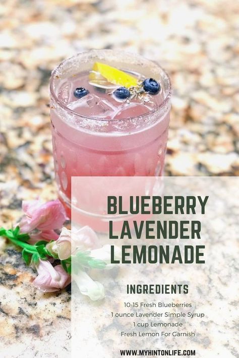 Blueberry Lavender Lemonade, Lemonade Simple Syrup, Lavender Lemonade Recipe, Drinks Lemonade, Homemade Drinks Recipes, Easy Lemonade Recipe, Flavored Lemonade, Blueberry Lavender, Lavender Recipes