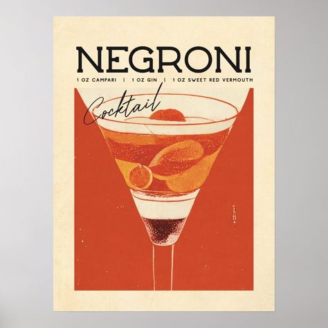 Vermouth Cocktail, Spritz Cocktail, Bar Poster, Cocktail Art, Gin Tonic, Negroni, Aperol Spritz, Vintage Cocktail, Vintage Bar