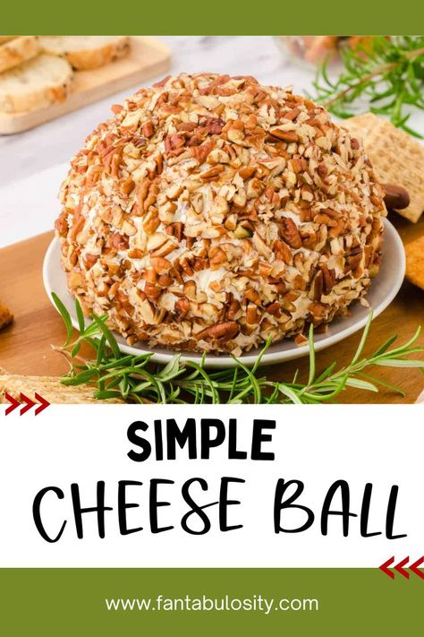 This classic cream cheese ball recipe is not only easy but uses simple ingredients and is an easy party appetizer or snack craving! Cream Cheese Ball Dip, Simple Cheese Ball, Easy Cheeseball, Cream Cheese Balls Recipe, Easy Homemade Cheese, Cottage Cheese Dinner, Cheeseball Recipes, Ranch Cheese Ball, Cheese Ball Dip