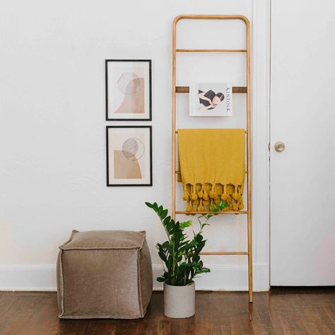 Rustic blanket ladder