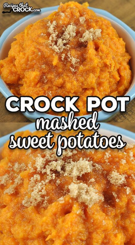 Crockpot Sweet Potato Recipes, Crockpot Sides, Canned Sweet Potato Recipes, Sweet Potato Casserole Crock Pot, Potato Recipes Crockpot, Crock Pot Sweet Potatoes, Whipped Sweet Potatoes, Sweet Potato Recipes Mashed, Sweet Potatoes With Marshmallows