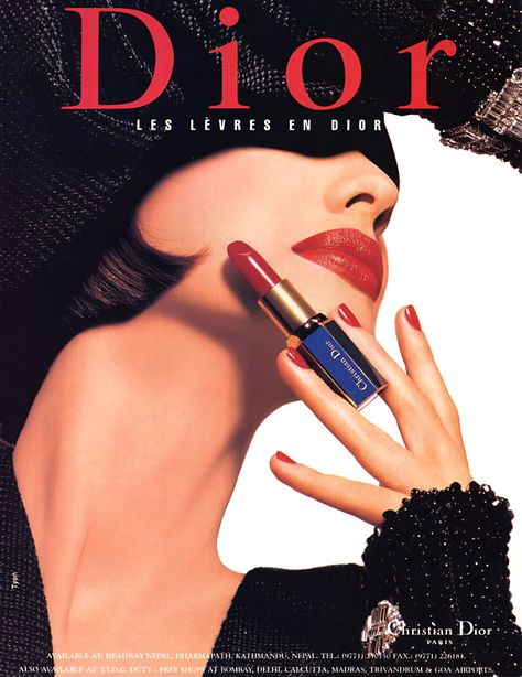 Dior ad 1990s Makeup, Makeup Poster, Lipstick Ad, Vintage Makeup Ads, Vintage Beauty Ads, Ysl Makeup, Makeup Advertisement, Dior Lipstick, Beauty Advertising