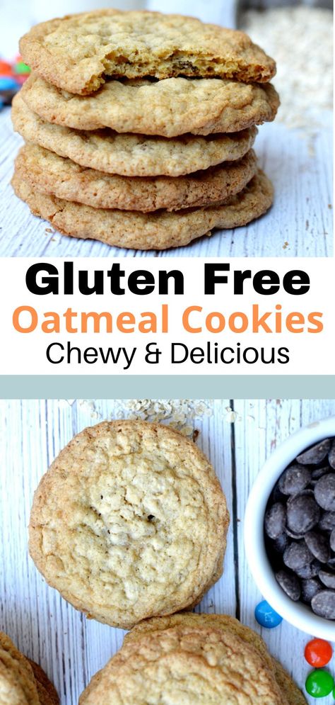 Gluten Free Oatmeal Cookies Easy, Old Fashioned Oatmeal Cookies, Best Gluten Free Cookies, Quick Oatmeal, Gluten Free Oatmeal Cookies, Cookies Chewy, Oatmeal Cookies Easy, Easy Oatmeal, Oatmeal Cookies Chewy