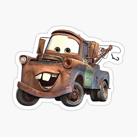 Disney Car Stickers, Laptop Stickers Disney, To Fast To Furious, Mater Cars, Jackson Storm, Cars 2006, Tow Mater, Disney Sticker, Disney Party