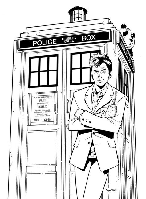 Doctor Who Coloring Pages - Best Coloring Pages For Kids Doctor Who Printable, Doctor Who Fan Art, Doctor Who Art, Doctor Who Tardis, Colouring Printables, Christmas Coloring Pages, A Doctor, The Doctor, Dr Who