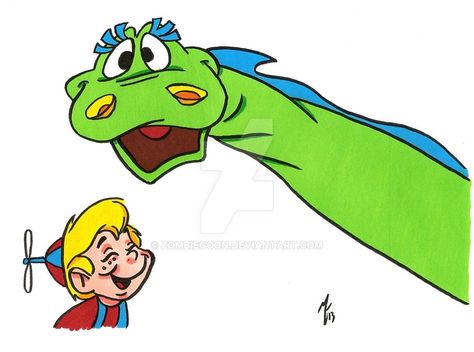 beany and cecil | Beany and Cecil by zombiegoon on DeviantArt Beany And Cecil, Grease Pencil, Sea Serpent, Marvin The Martian, Painting Rocks, Old Cartoons, Cartoon Tv, Vintage Cartoon, Great Memories