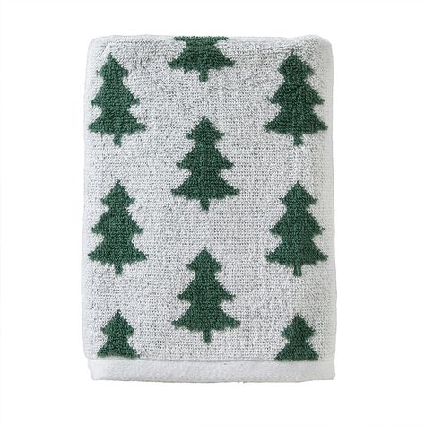 PRICES MAY VARY. 100% Cotton Includes 1 bath towel Plush cotton jacquard with a pine tree pattern Colors are opposite in design on reverse side Coordinating hand towels sold separately 100% Cotton Pine Tree Design, Christmas Tree Collection, Holiday Trees, Linen Bath Towels, Christmas Towels, Cotton Bath Towels, Tree Patterns, Tree Design, Global Design