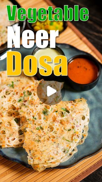 Neer Dosa Recipe, 10 Minute Breakfast, Neer Dosa, South Indian Breakfast Recipes, Potato Gravy, Instant Rice, Dosa Recipe, Coconut Chutney, Vegetarian Snacks Recipes