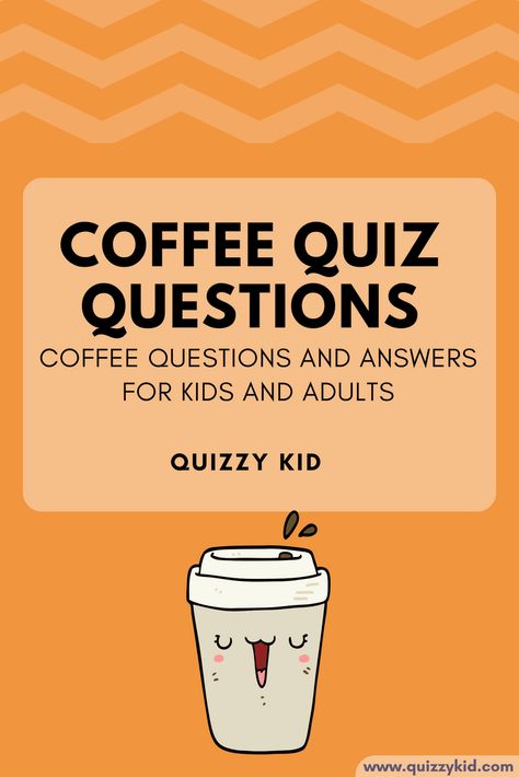 Coffee Quiz questions. How much coffee trivia do you know? Take our fun quiz and see how you do.  #coffee #quizzes #quiz Did You Know Facts About Coffee, Coffee Chat Questions, Tuesday Trivia Questions, Coffee Themed Party Games, Coffee Party Games, Coffee Trivia Fun Facts, Coffee Games Ideas, Coffee Activities, Trivia Questions And Answers For Adults