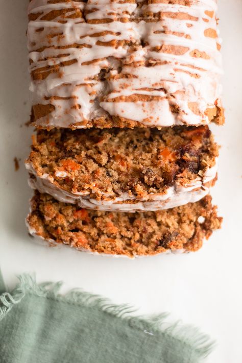 Carrot Cake Bread - Our Balanced Bowl Carrot Bars, Glazed Carrot, Carrot Cake Bread, Carrot Loaf, Classic Carrot Cake, Carrot Cake Loaf, Carrot Bread, Cake Loaf, Glaze For Cake