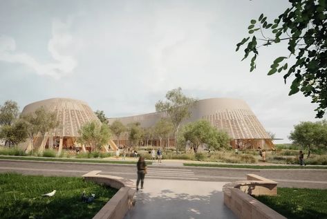 Winning design unveiled for WSU Indigenous Centre of Excellence | ArchitectureAU Cultural Centre Architecture, Cultural Center Architecture, Indigenous Architecture, Centre Of Excellence, Indigenous Knowledge, Local Architecture, Cultural Centre, Center Of Excellence, Australian Architecture