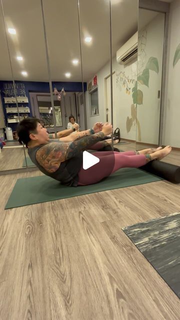 Unapologetically Amanda Koh on Instagram: "This foam roller “hack” is a great prep exercise for those who can’t figure out how to feel the pilates roll up in their bodies. 

It’s important to realise that the movement is primarily a lower body movement achieved with lumbar flexion. Most people who stumble on this Matwork piece are trying to do the exercise from the upper body. It helps to also have the right breath placement coz a shallow chest breath will make lumbar flexion quite impossible." Pilates Matwork, Foam Roller Exercises, Body Movement, Core Exercises, Foam Roller, The Movement, Lower Body, Core Workout, Roll Up