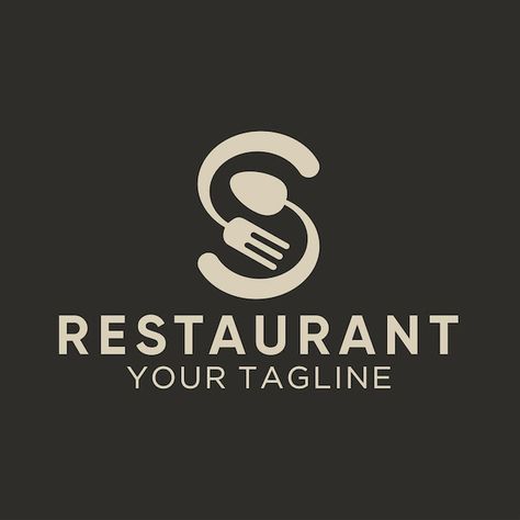 Letter s restaurant spoon and fork logo | Premium Vector #Freepik #vector #fork #dish #dinner #plate Spoon And Fork Logo Design, Premium Restaurant Logo, Spoon Logo Design, Restaurant Logos Design, Spoon And Fork Logo, Restaurant Logo Design Branding, Creative Restaurant Logo, Restaurant Brand Design, Restaurants Logo