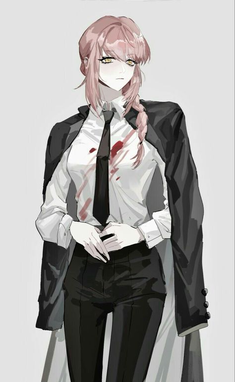 Anime Suit, Suit Drawing, Woman In Suit, Yumeko Jabami, Chinese Art Girl, Chainsaw Man, Dark Anime, Anime Poses