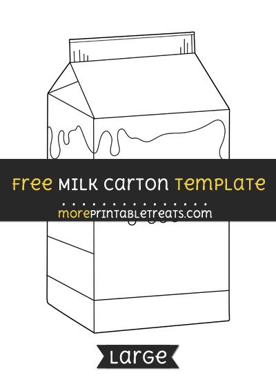 Free Milk Carton Template - Large Cricut Milk Carton, Milk Box Template Free Printable, Milk Carton Template Free Printable, Paper Milk Carton Template, Milk Template, Milk Box Template, Milk Carton Template, Kids Tea Party, Cookies Theme