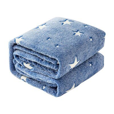 【PREMIUM WARM FLANNEL】 Super soft throws blanket is made from 100% microfiber polyester fleece, which keep warm and touch smooth. The cozy touch let your boy and girl have a sweet dream, like a warm embrace surrounded to let them have a good sleep and grow up well, provides them with comfort and softness. | Latitude Run® Flannel Throw Polyester in Blue/White, Size 50.0 W in | Wayfair Cute Blankets For Teens, Campus Room, Cute Throw Blankets, Blue Blankets, Blanket Aesthetic, Throws Blanket, Christmas Crochet Blanket, Have A Sweet Dream, Cute Blanket