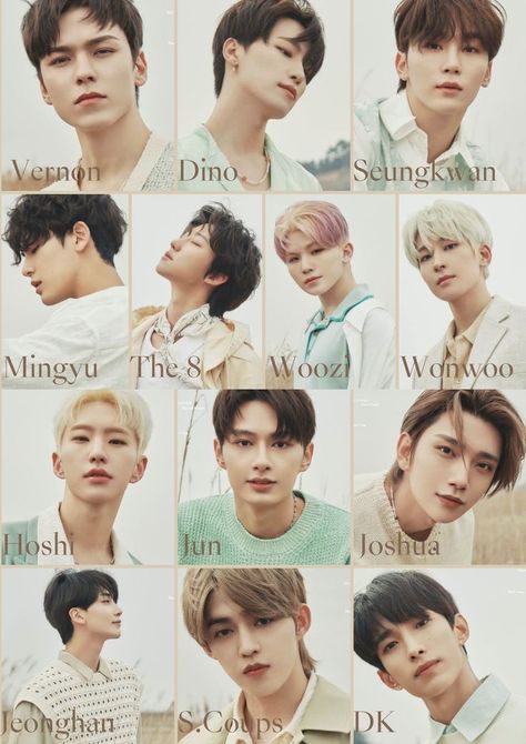 Seventeen Names, Seventeen Members Names, Group Names, Seventeen Wallpapers, Pop Idol, Kpop Idol, Seventeen, Wallpapers, Actors