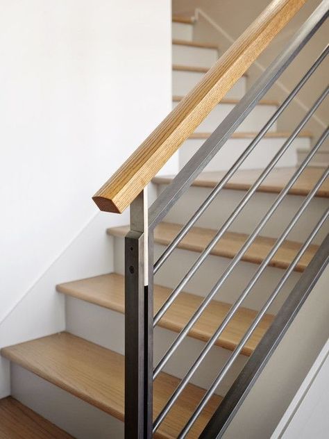 Hand Rails For Stairs, Rails For Stairs, Stairs Handrail, Stair Railing Ideas, Indoor Stair Railing, Handle Ideas, Indoor Railing, Stair Rail, Railing Ideas