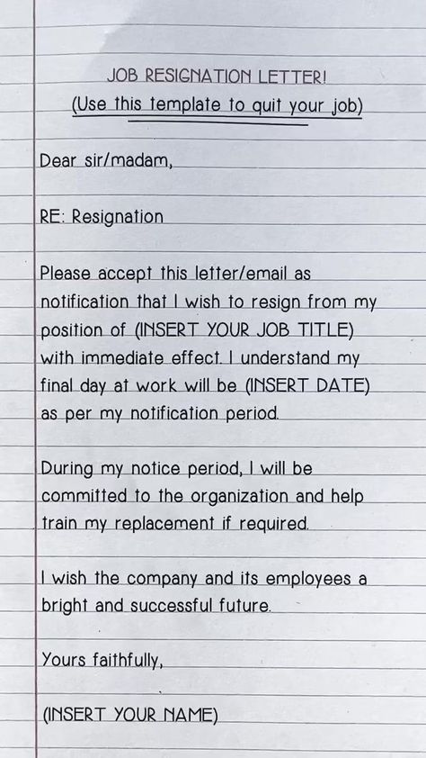 Resignation Template, Job Resignation Letter, Interview Skills, Resignation Letter, Quitting Your Job, Interview Tips, Job Title, Interview Questions, Job Interview