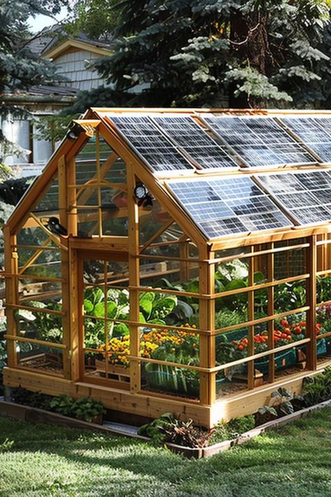 DIY Solar Greenhouses are a sustainable and innovative choice for any garden! 🌿🌞 Made with energy-efficient materials and smart designs, these greenhouses are a delightful blend of eco-friendliness and functionality. Quick to build and bursting with green potential, DIY Solar Greenhouses are perfect for a refreshing gardening project or special feature. Indulge in this modern twist on a classic favorite today! 😋🌼 #DIYSolarGreenhouses #SustainableGardening #EcoFriendlyLiving #GreenInnovation Solar Powered Greenhouse, Greenhouse Design, Solar Greenhouse, Tiny Farmhouse, Farming System, Solar Pv, Greenhouse Gardening, Sustainable Garden, Diy Solar