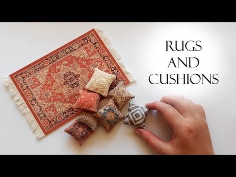 (4618) Dollhouse Rugs and Cushions using Inkjet Printable Fabric - YouTube Miniature Flooring, Dollhouse Pillows, Dollhouse Rugs, Printable Fabric, Dollhouse Rug, Dollhouse Miniatures, Doll House, Miniatures, Felt