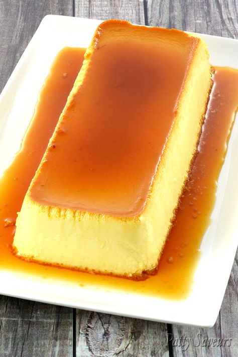 Cream cheese flan, tres leche flan or cheesecake flan is a cross between cheesecake and flan, it looks like a flan and tastes like cheesecake, creamy and rich, easy to make, this recipe is a real crowd pleaser! Cheese Flan Recipe, Cream Cheese Flan, Cheese Flan, Flan Recipe Easy, Flan Dessert, Coconut Flan, Custard Desserts, Sbs Food, Flan Recipe