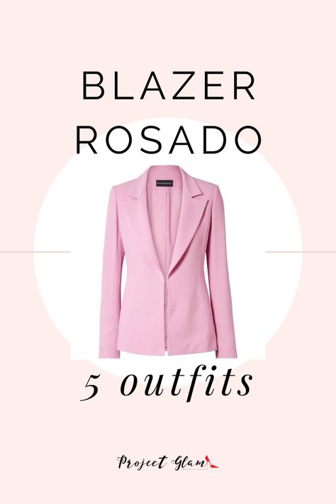 Outfit Blazer Rosado, Pink Blazer Outfit Winter, Pink Blazer Outfit Casual, Pink Jacket Outfit, Smart Casual Blazer, Pink Blazer Outfit, Jumpsuits Womens Fashion, Ideas De Outfits, Blazer Outfits Casual