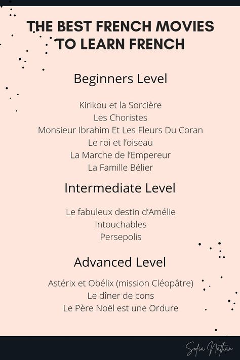 French Novels For Beginners, Learn French Intermediate, Books To Learn French, French Books For Beginners, Tips To Learn French, French Podcasts For Beginners, French Movies To Learn French, French Films To Watch, French Learning Tips