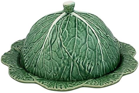 Amazon.com | Bordallo Pinheiro Green Cabbage Earthenware Round Cheese Tray: Cheese Plates Types Of Cabbage, Cheese Trays, Cheese Dome, Bordallo Pinheiro, Cheese Tray, Cheese Dishes, Cabbage Leaves, Green Cabbage, China Plates