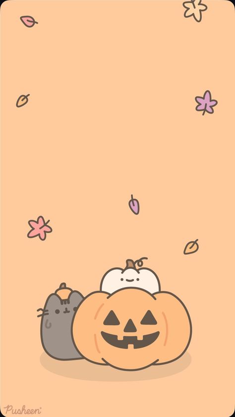 Pusheen Wallpaper, Pusheen Christmas, Pusheen Cute, Halloween Wallpaper Backgrounds, Thanksgiving Wallpaper, Cute Disney Drawings, Pusheen Cat, Wallpaper Halloween, Quick Crafts