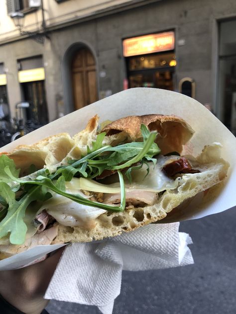 Authentic Italian panini from Panini Point in Florence, Italy Panini Aesthetic, Italian Panini, Food Aesthetics, Italy Food, Authentic Italian, Florence Italy, Florence, Tacos, Vision Board