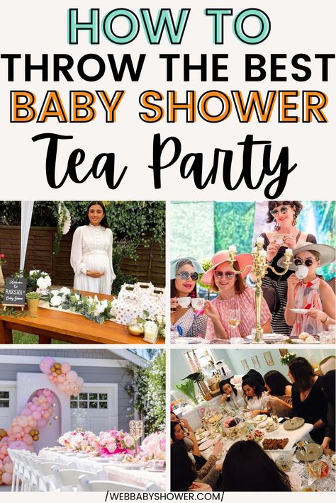 Tea Party Baby Shower Favors, Tea Party Baby Shower Theme, Baby Shower Afternoon Tea, High Tea Baby Shower, Baby Tea Party, Baby Shower Tea Party, Baby Tea, Girl Shower Themes, Free Printable Baby Shower Games