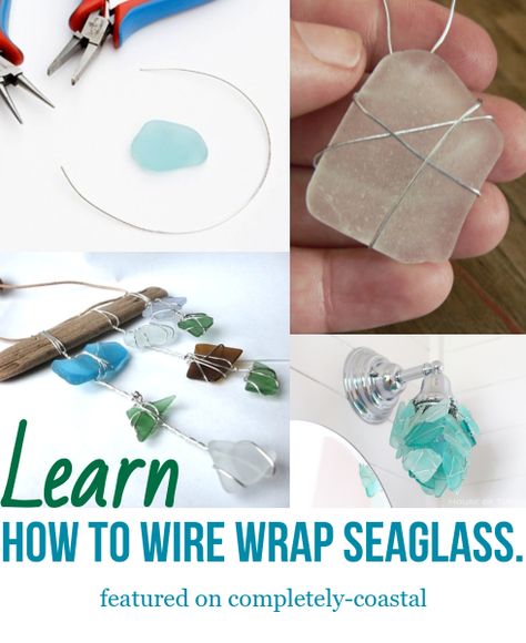 Sea Glass Diy, Sea Glass Projects, Shell Projects, Sea Glass Art Projects, Sea Glass Ideas, Beach Glass Crafts, Glass Art Projects, Beach Glass Art, Beachglass Jewelry