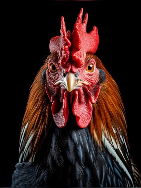 Rooster Portrait, Picture Speaks A Thousand Words, Chicken Pictures, Wild Animals Photography, Rooster Painting, Animal Eyes, Nature Is Beautiful, Skull Art Drawing, Rooster Art