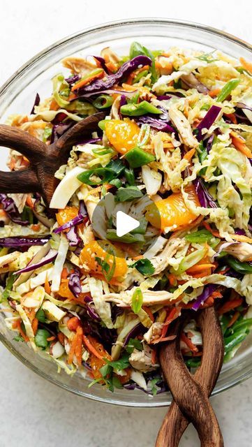 The Real Food Dietitians on Instagram: "⭐️Comment “RECIPE” and we’ll DM the recipe link to you⭐️
Packed with crisp-crunchy veggies, toasted nuts, tender chicken, sweet oranges, and a delicious sesame-ginger sauce, this Chinese-Inspired Chicken Salad is perfect for make-ahead meals or any gathering.

⭐️FOR THE RECIPE⭐️

👉🏻Comment “RECIPE” and we’ll DM the recipe link to you

👉🏻Tap the link in our bio then the photo of this Chinese-Inspired Chicken Salad

👉🏻OR head straight to our website at: TheRealFoodDietitians.com and use the search bar

#therealfooddietitians #dinnerideas #dinnerrecipe #healthyrecipes #easymeals #simplerecipes #chinesesalad #chickenrecipe #recipes #glutenfree #whole30recipes" Mandarin Orange Chicken Salad, Orange Chicken Salad, Mandarin Orange Chicken, Mandarin Chicken, Chinese Salad, Chinese Chicken Salad Recipe, Chicken Chinese, Real Food Dietitians, Chinese Chicken Salad