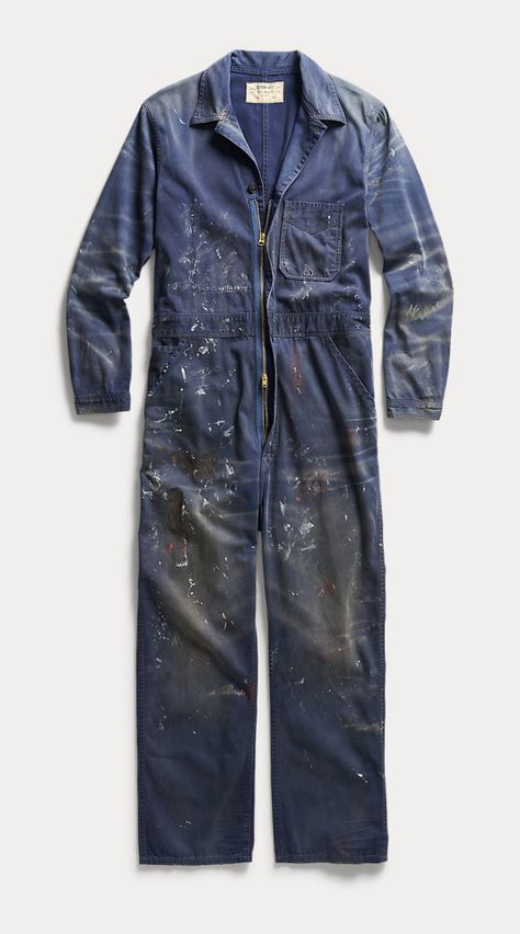 Painter Outfit, Painted Overalls, Painters Overalls, Navy Paint, Paint Splats, Trend Fabrics, Painter And Decorator, Boiler Suit, Japanese Cotton