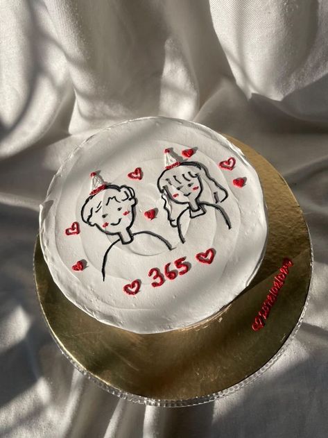 Bf Bday Cake Ideas, Couple Cake Ideas, Cake Anniversary Ideas, Birthday Cake For Boyfriend Creative, Couples Baking Together, Couple Anniversary Ideas, Anniversary Dessert Ideas, Boyfriend Gift Ideas For Birthday, Cute Anniversary Cake